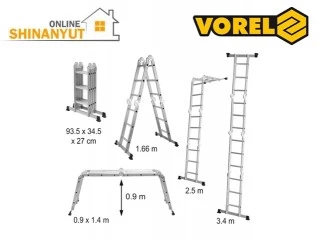 Աստիճան ծալովի խառաչո 4*3-3.4մ  VOREL 17704