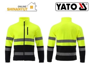 աշխատանքային հագուստ Рабочая одежда workwear YATO, անդրադարձնող բաճկոն светоотражающая куртка reflective jacket, ֆլիսե բաճկոն флисовая куртка fleece jacket, YATO YT-79391, բարձր տեսանելիության հագուստ одежда повышенной видимости high visibility clothing, պաշտպանիչ հագուստ կատեգորիա защитная одежда категории protective clothing category 2, ճանապարհային աշխատանքային հագուստ рабочая одежда для дорожного движения road workwear
