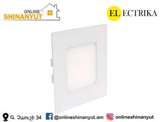 LED լուսատու` 3վտ, քառակուսի, ELEKTRIKA SLIM13724