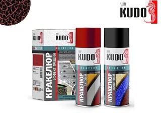 Փչովի էմալ դեկորատիվ ճաքերով սև-կարմիր KUDO KU-C102