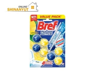 Bref Power Active Lemon, Bref զուգարանակոնքի եզրերի բլոկ  средство для чистки ободка унитаза  toilet rim block   , զուգարանակոնքի մաքրող միջոց  очиститель для унитаза  toilet cleaner   , կիտրոնի համով զուգարանակոնքի բլոկ  лимонный блок для унитаза  lemon toilet block    , զուգարանակոնքի թարմացնող միջոց  освежитель для унитаза  toilet freshener, զուգարանակոնքի մաքրող միջոց  средство для чистки чаши унитаза toilet bowl cleaner, 2x50 գ, 90001001821604