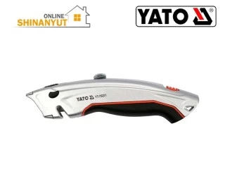YATO YT-75201, գործնական դանակ универсальный нож utility knife, չոր պատի դանակ нож для гипсокартона drywall knife, SK5 շեղբ лезвие blade, ներքաշվող գործնական դանակ выдвижной универсальный нож retractable utility knife, անվտանգության դանակ безопасный нож safety knife, տուփերի կտրիչ канцелярский нож box cutter, պրոֆեսիոնալ կտրիչ профессиональный резак professional cutter, YATO գործիքներ инструменты tools, ծանր գործնական դանակ универсальный нож для тяжелых работ heavy duty utility knife