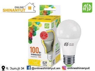 LED լամպ A60 11վտ E27 3000K ASD