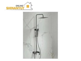 LEDEME MA-1116 RL72425D-1 մուգ մոխրագույն темно-серого цвета dark gray ցնցուղի համակարգ душевая система shower system անձրևային ցնցուղ тропический душ rain shower ծորակով со смесителем with faucet լոգարանի ժամանակակից դիզայն современный дизайн ванной комнаты modern bathroom design