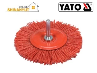 YATO YT-47792, հորատման խոզանակ  щетка для дрели  drill brush, նեյլոնե հորատման խոզանակ  нейлоновая щетка для дрели  nylon drill brush, 100 մմ խոզանակ  щетка  brush, սկավառակային խոզանակ  дисковая щетка  disc brush , ներկ հեռացնող խոզանակ  щетка для удаления краски  paint removal brush, փայտ մաքրող խոզանակ  щетка для очистки древесины  wood cleaning brush, հորատման պարագաներ  принадлежности для дрели  drill accessories , նեյլոնե անիվավոր խոզանակ нейлоновая щетка для колеса nylon wheel brush