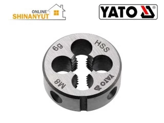 M8x1.25 մատրից,плашка M8x1.25,M8x1.25 die, HSS M2 թելքավորող մատրից,резьбонарезная плашка из быстрорежущей стали M2, HSS M2 threading die,մետրիկ թել կտրող մատրից,метрическая резьбонарезная плашка,metric thread cutting die,արտաքին թելքավորող մատրից, плашка для наружной резьбы,external thread die,DIN 223,YATO M8 մատրից,плашка YATO M8,YATO M8 die, մետաղական թելքավորող գործիք,инструмент для нарезания резьбы по металлу,metal threading tool
