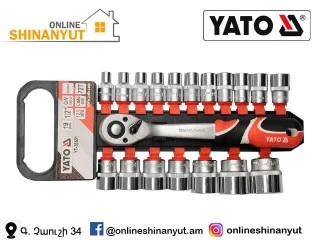 Գլխիկների հավաքածու՝ ճչանակով, YATO YT-38681